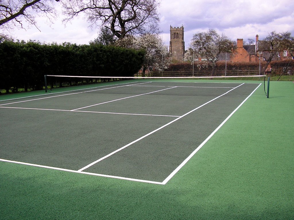 Illustrative file photograph — tennis court — for: Fearnley among Britons closing in on US Open place