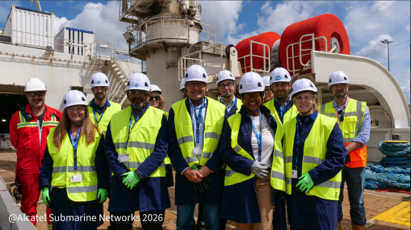 EllaLink and SPLANG representatives during the Lumalink submarine cable installation programme in 2026