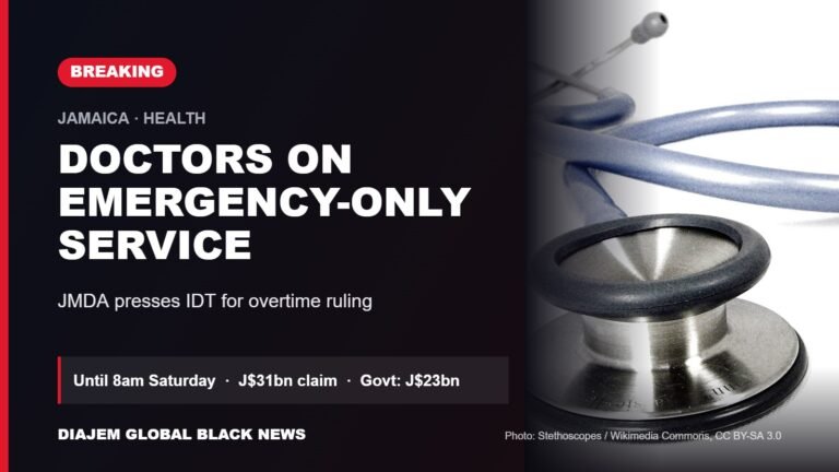 Jamaican doctors switch to emergency-only care as JMDA escalates overtime fight