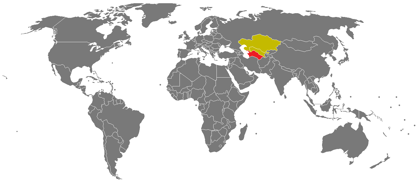 Visa policy of Turkmenistan NewMap