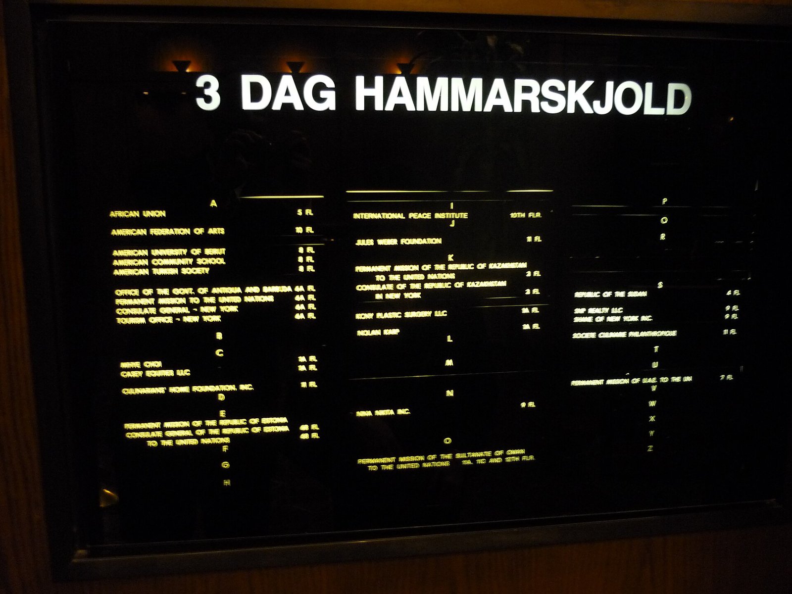 3 Dag Hammarskjöld building directory