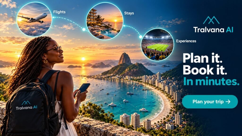 Tralvana AI: Plan it. Book it. In minutes.